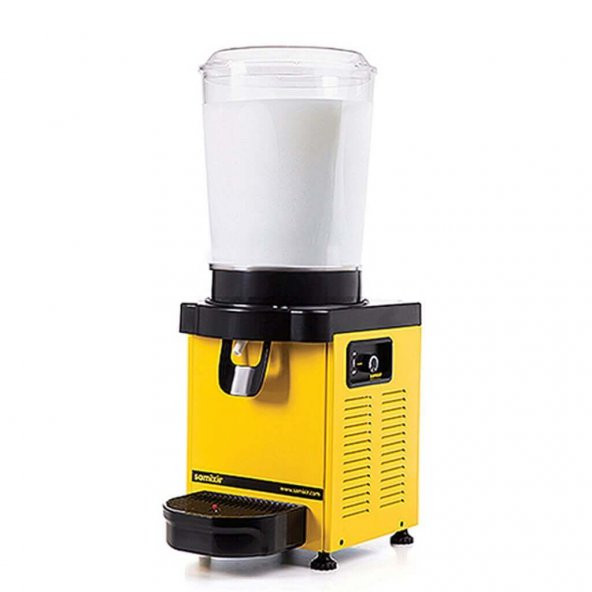 SAMİXİR Soğuk İçecek Dispenseri-10 litre-karıştırıcılı-manuel-sarı
