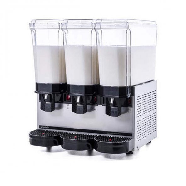 Samixir Klasik Triple Soğuk İçecek Dispenseri, 20+20+20 L, Karıştırıcılı, Inox