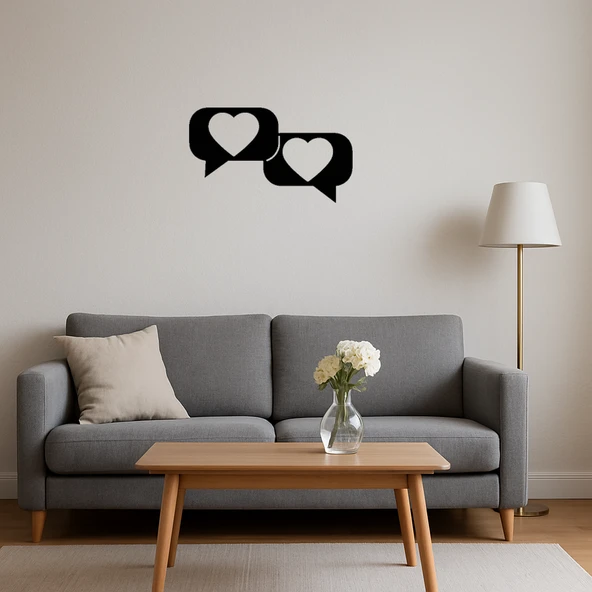 Kalpler ve Mesaj Dekoratif Tablo - Resim 4