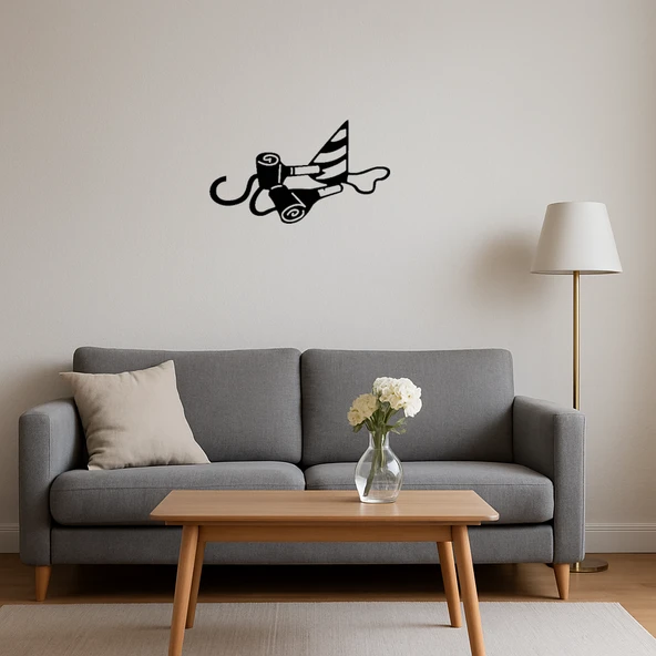 Parti Temalı Eğlenceli Dekoratif MDF Tablo - Resim 3