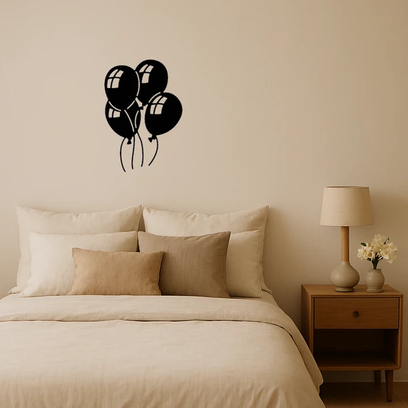 Balon Kutlaması Temalı MDF Dekoratif Tablo ürün görseli