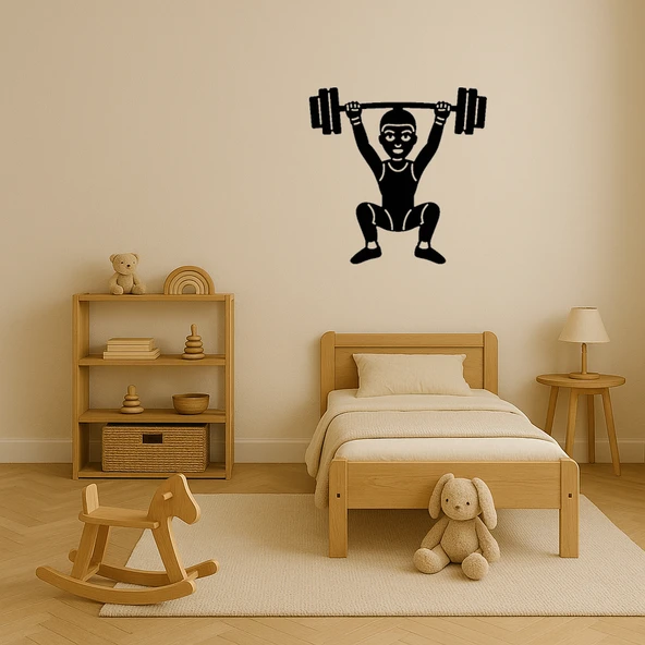 Ağırlık Kaldıran Erkek Emoji Dekoratif Tablo - Resim 3