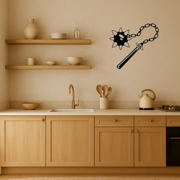 Dekoratif Ortaçağ Morgenstern Tablo - Resim 2