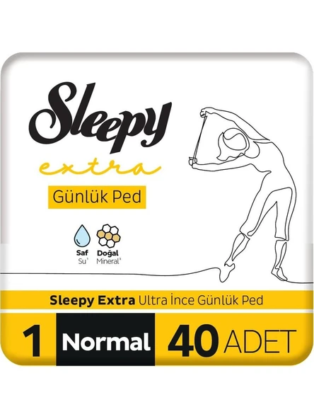 Sleepy Extra Ultra İnce Günlük Ped Normal 40 Adet ürün görseli