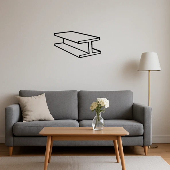 Çelik Çubuk Desenli MDF Dekoratif Tablo - Resim 4