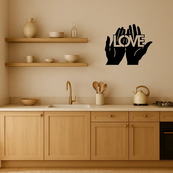 Eller Üzerinde Aşk Dekoratif Tablo - Resim 2