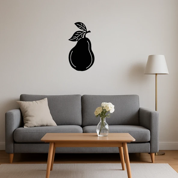 Armut ve Yaprak Desenli Dekoratif Tablo - Resim 4