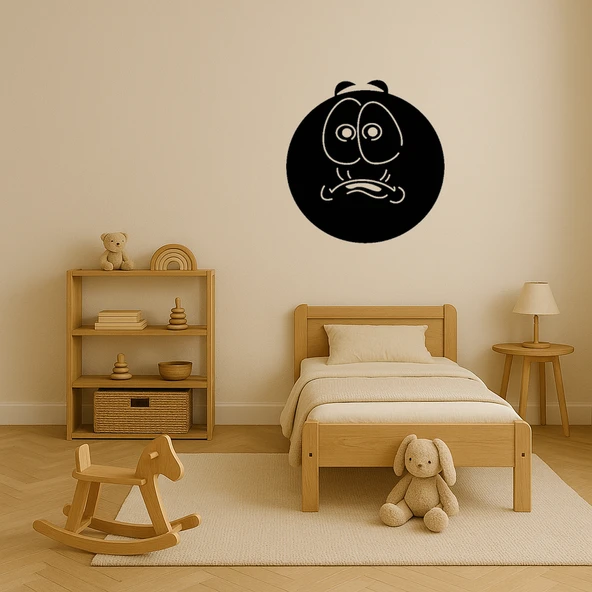 Sevimli İfade Emoji Tasarımlı Dekoratif Duvar Tablosu - Resim 2