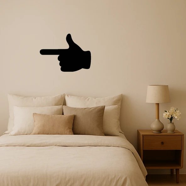 İşaret Eden El Tasarımlı MDF Dekoratif Tablo ürün görseli