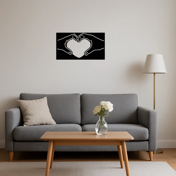 El Kalp Aşk Dekoratif Tablo - Resim 4