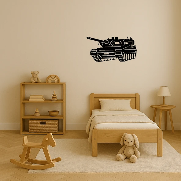 Dekoratif Askeri Tank Tablo - Resim 3