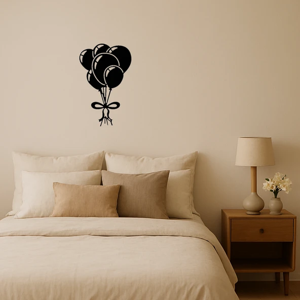 Renkli Balon Kutlaması MDF Dekoratif Tablo ürün görseli