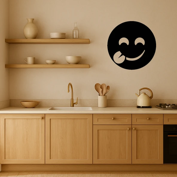 Yemek Zevki Emojisi MDF Dekoratif Tablo - Resim 2