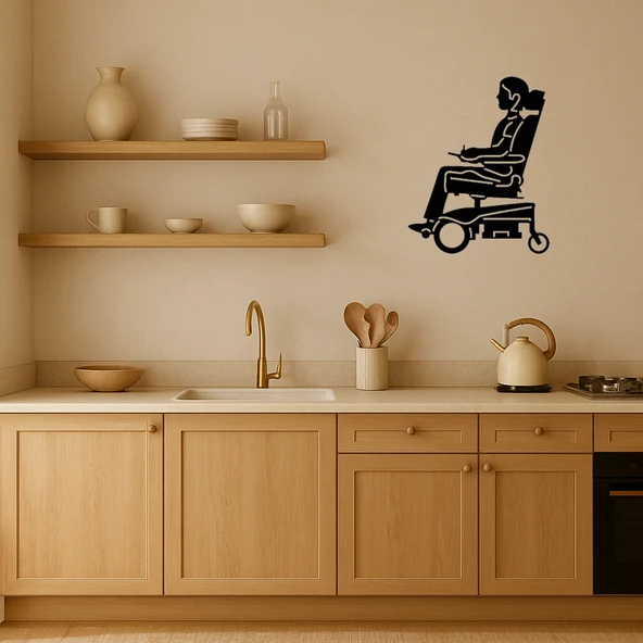 Motorlu Tekerlekli Sandalye Dekoratif Tablo - Resim 2