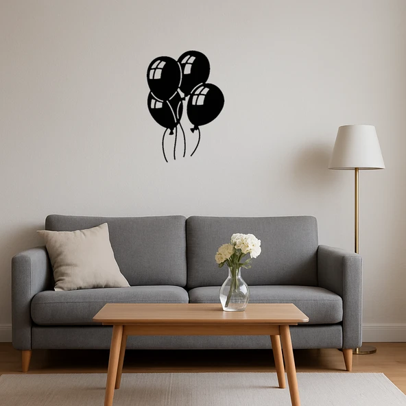 Balon Kutlaması Temalı MDF Dekoratif Tablo - Resim 4