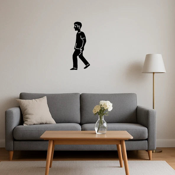 Yürüyen Figür Dekoratif Tablo - Resim 4