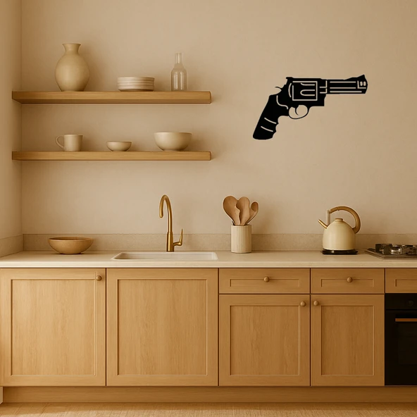 Dekoratif Polis Revolver Tablo - Resim 2