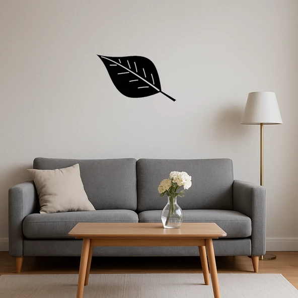 Yaprak Desenli Dekoratif Tablo - Resim 4