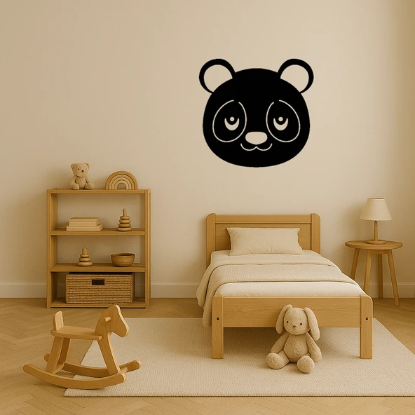 Panda Yüzü MDF Dekoratif Tablo - Resim 3