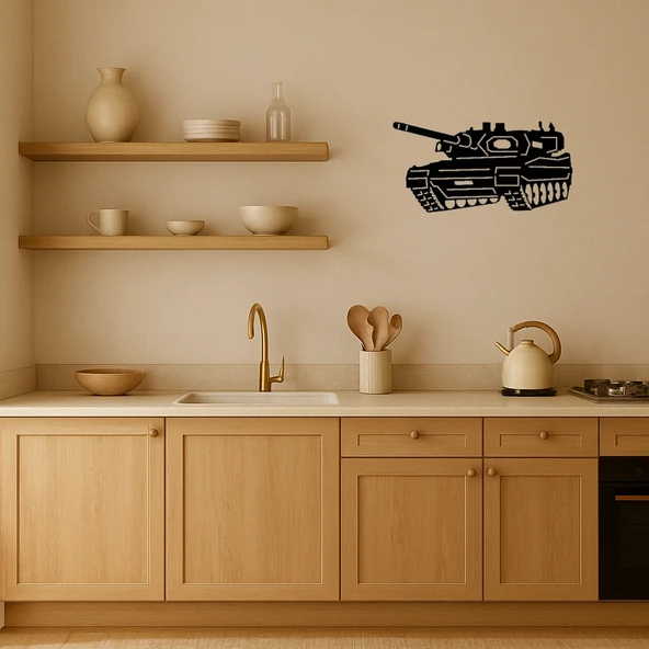 Dekoratif Askeri Tank Tablo - Resim 2
