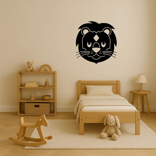 Aslan Yüzü MDF Tablo - Resim 3