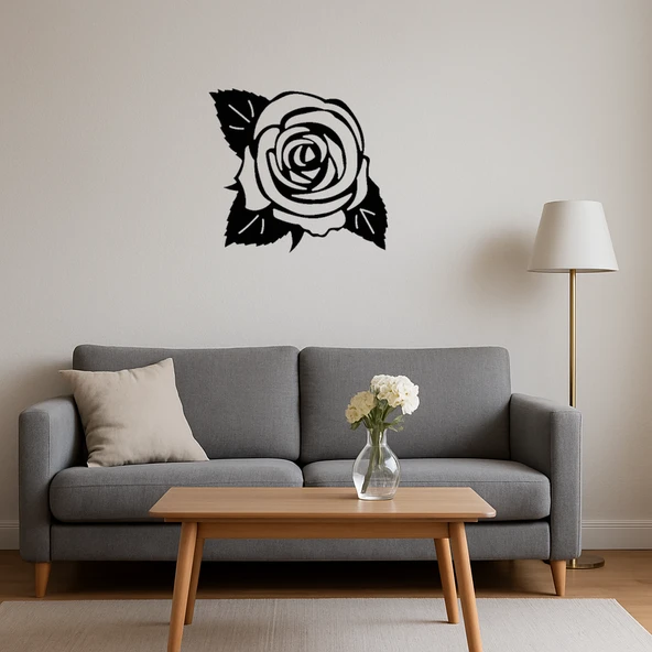 Minimalist Çiçek Tasarımlı Dekoratif Tablo - Resim 2