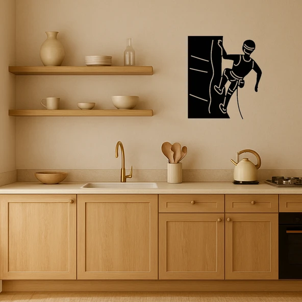 Tırmanan Adam İç Mekan Dekoratif Tablo - Resim 2