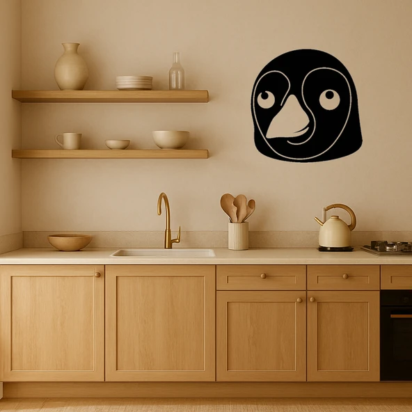 Penguen Yüzü MDF Duvar Tablosu - Resim 2