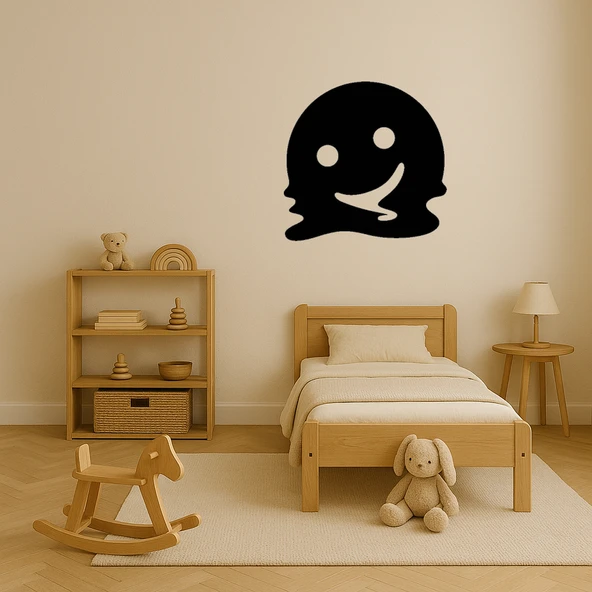 Eriyen Yüz Emoji MDF Dekoratif Tablo - Resim 3