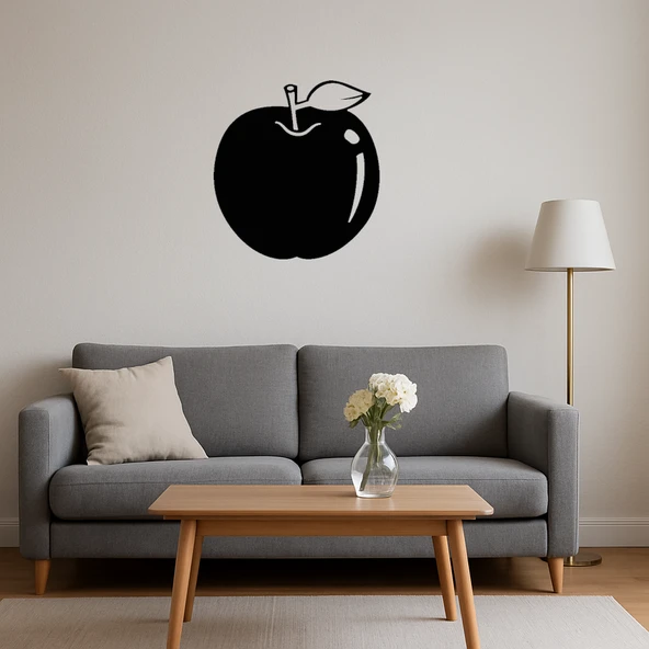 Yapraklı Elma Tasarımlı Dekoratif Tablo - Resim 4