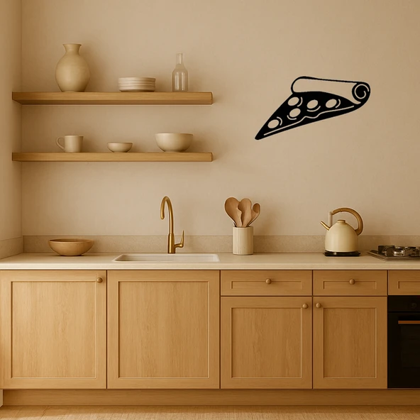 Pizza Dilimi MDF Dekoratif Tablo - Resim 2