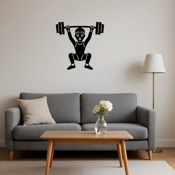 Ağırlık Kaldıran Erkek Emoji Dekoratif Tablo - Resim 4