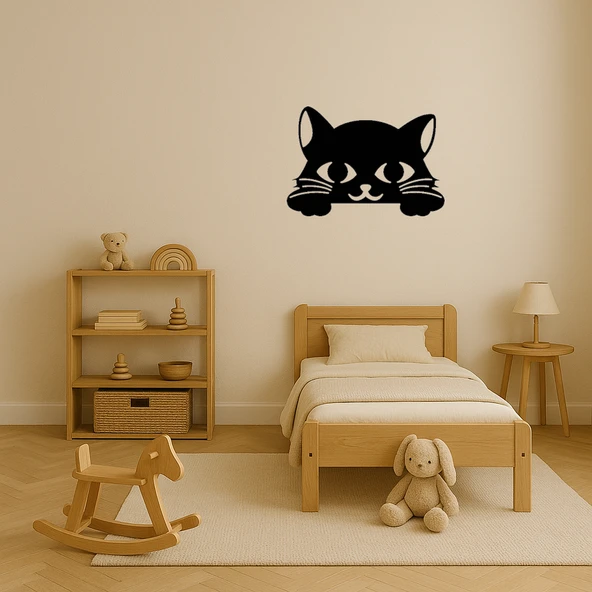 Şirin Kedi Tasarımlı MDF Duvar Tablosu - Resim 3