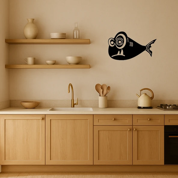 Komik Balıklar İç Mekan Dekoratif Tablo - Resim 2