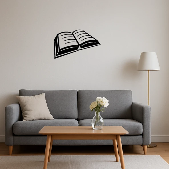 Açık Kitap Tasarımlı Ahşap Tablo - Resim 4