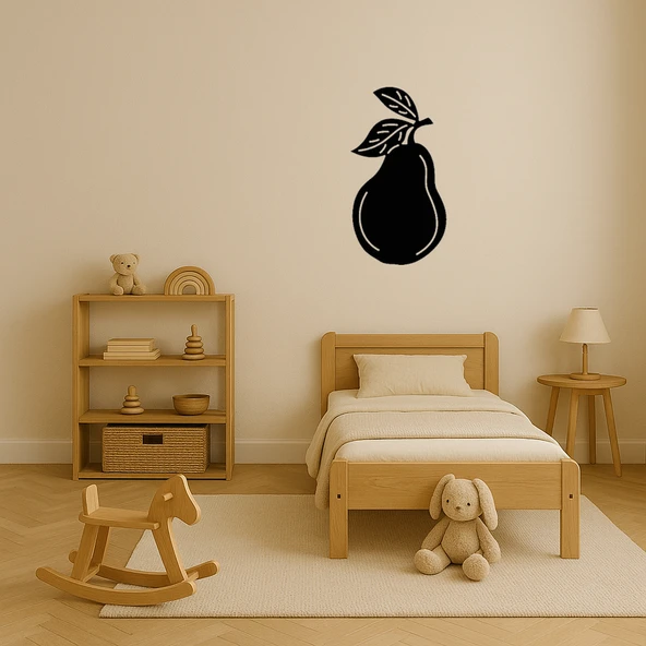 Armut ve Yaprak Desenli Dekoratif Tablo - Resim 3