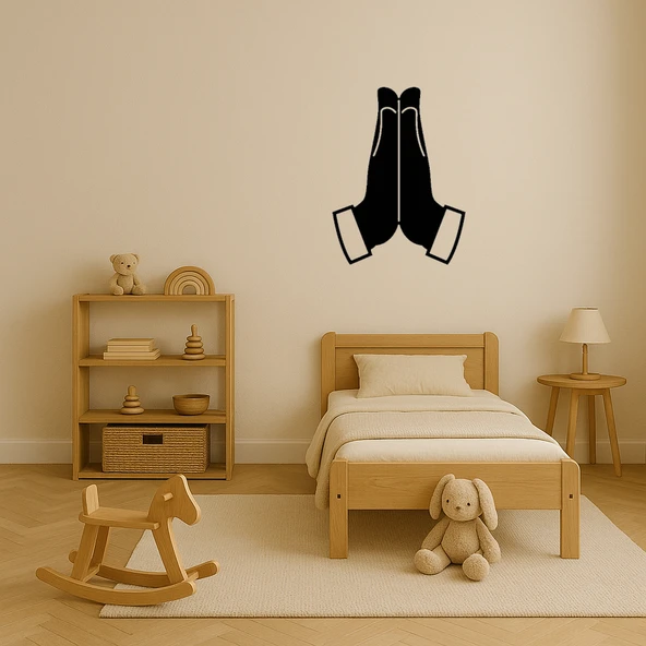 Dua Eden Eller Tasarımlı Dekoratif Duvar Tablosu - Resim 3