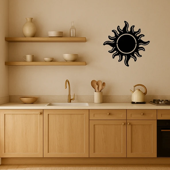 Güneş Motifli MDF Dekoratif Tablo - Resim 2