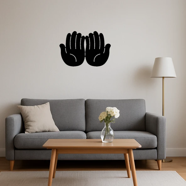 Birleşik Avuçlar MDF Duvar Dekoru - Resim 4