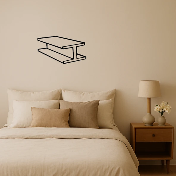 Çelik Çubuk Desenli MDF Dekoratif Tablo ürün görseli