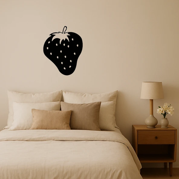 Çilek Desenli Dekoratif İç Mekan Tablosu ürün görseli