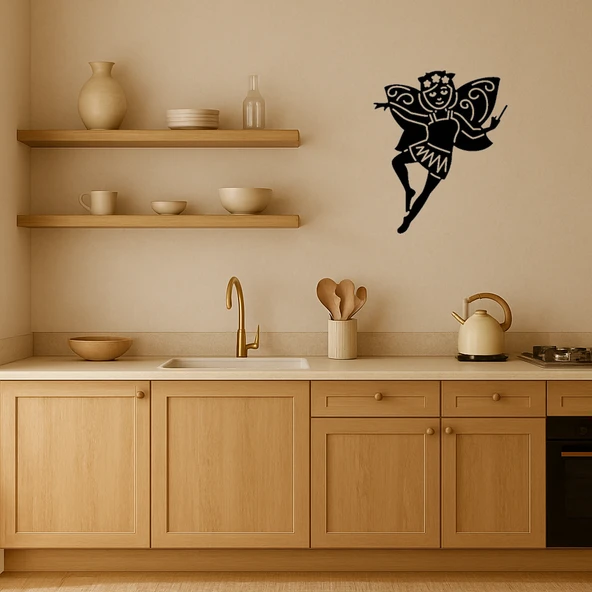 İç Mekan Dekoratif Peri Kadın Emoji Tablosu - Resim 2