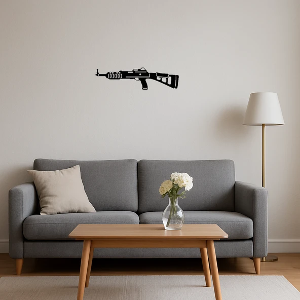 Dekoratif Uzun Namlulu Tüfek Tablo - Resim 4