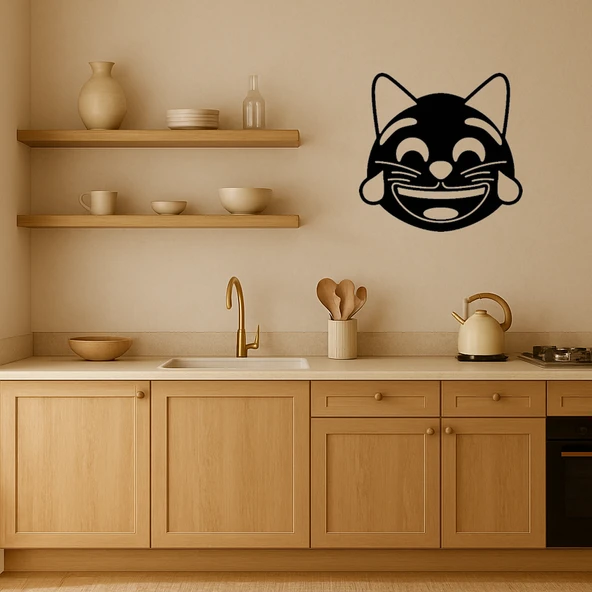 Göz Yaşartan Kedi Emoji Dekoratif Tablo - Resim 2