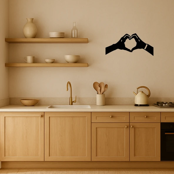 Kalp ve Eller Dekoratif Tablo - Resim 3