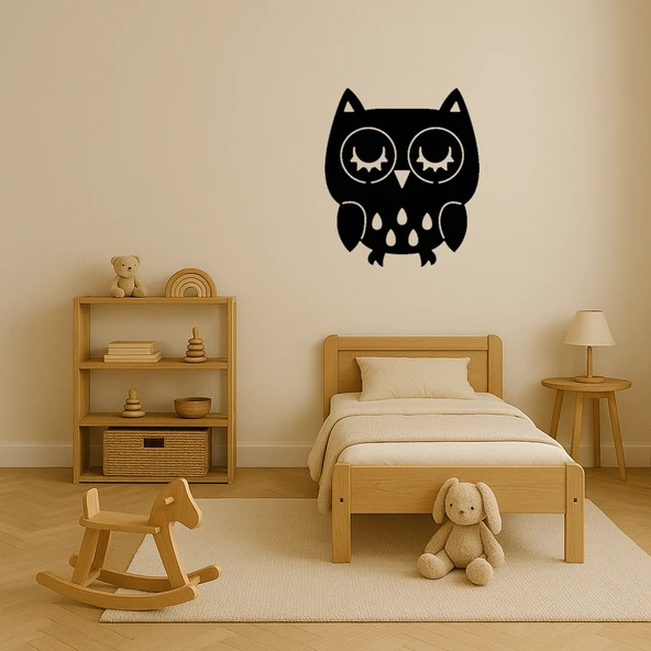 Dekoratif Baykuş Tasarımlı Duvar Tablosu - Resim 3