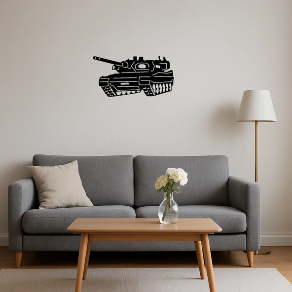 Dekoratif Askeri Tank Tablo - Resim 4