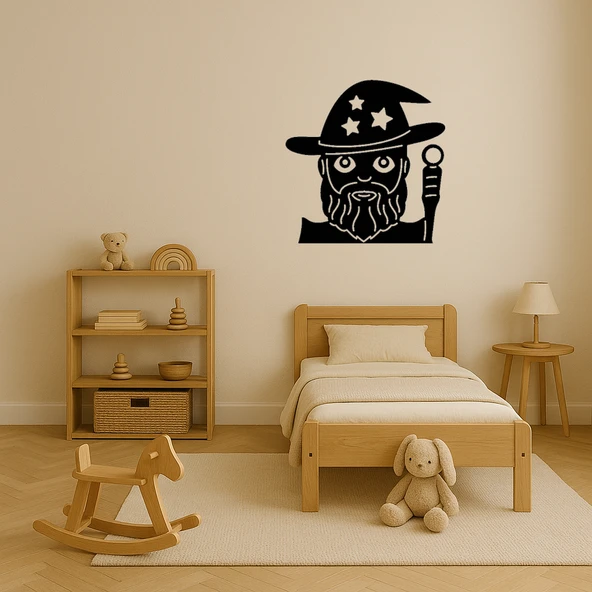 Büyücü Yaşlı Adam Emoji Dekoratif Tablo - Resim 3