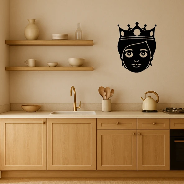 Taçlı Prenses Emoji Dekoratif Tablo - Resim 2