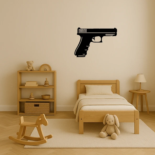 Dekoratif Polis Tabancası Tablo - Resim 3